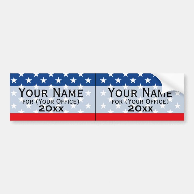 Autocollant De Voiture Candidat imprimé non partisan de la campagne polit (Devant)