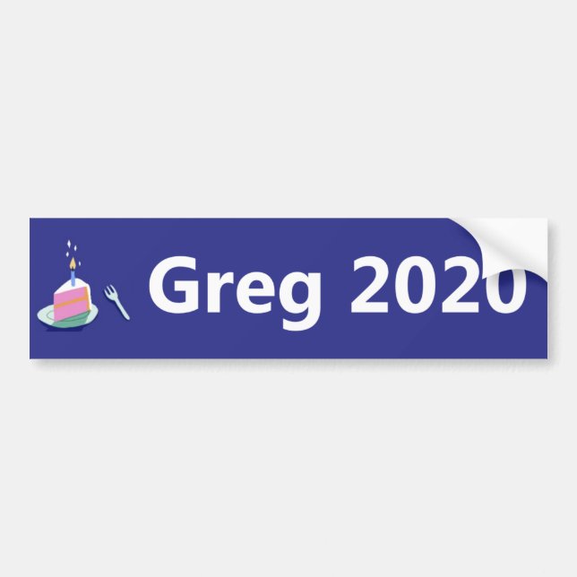 Autocollant De Voiture Candidat présidentiel de Greg 2020 (Devant)