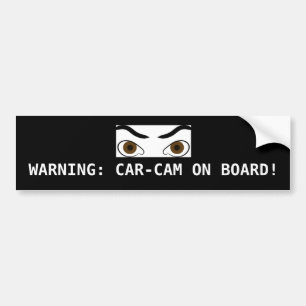 AUTOCOLLANT DE VOITURE CAR-CAM À BORD DE L'ADHÉSIF POUR PARE-CHOCS "GRAND