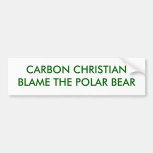 AUTOCOLLANT DE VOITURE CARBONE CHRISTIANBLAME L'OURS BLANC