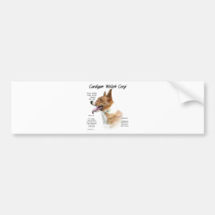 Autocollant De Voiture Cardigan Welsh Corgi Design d'histoire