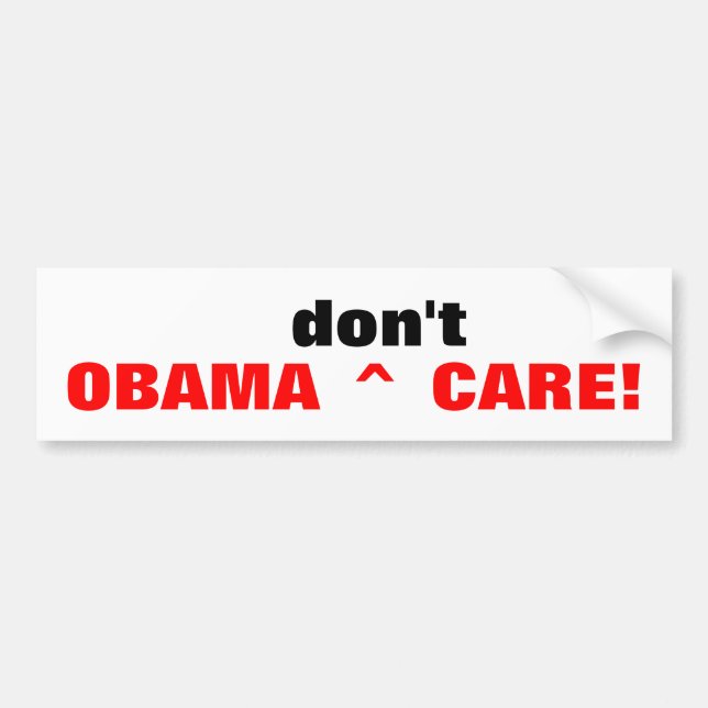 Autocollant De Voiture ^CARE d'OBAMA^do pas !  bumpersticker (Devant)