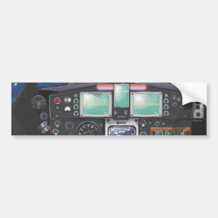 Autocollant De Voiture Caricature du cockpit de vaisseau spatial