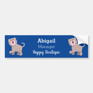 Autocollant De Voiture Caricature du tigre mignon Saber Toothed Smilodon