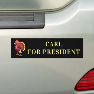AUTOCOLLANT DE VOITURE CARL POUR LE PRÉSIDENT KENOSHA TURKEY