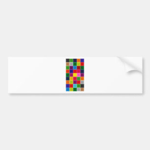 Autocollant De Voiture Carrés multicolores et rayures Girly
