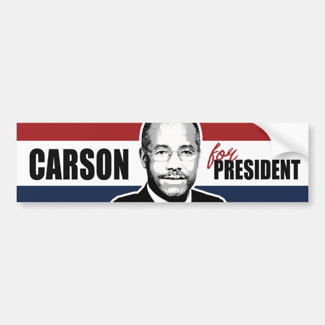 Autocollant De Voiture Carson pour le Président Red White et le (Devant)