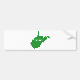 Autocollant De Voiture Carte à la maison d'état de silhouette de la