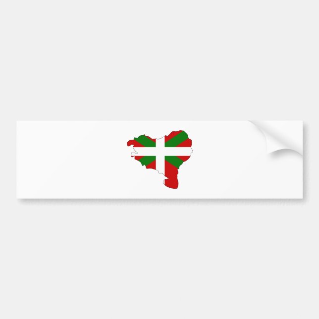 Autocollant De Voiture Carte Basque de drapeau normale (Devant)
