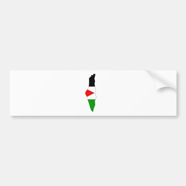 Autocollant De Voiture Carte de drapeau de la Palestine normale (Devant)