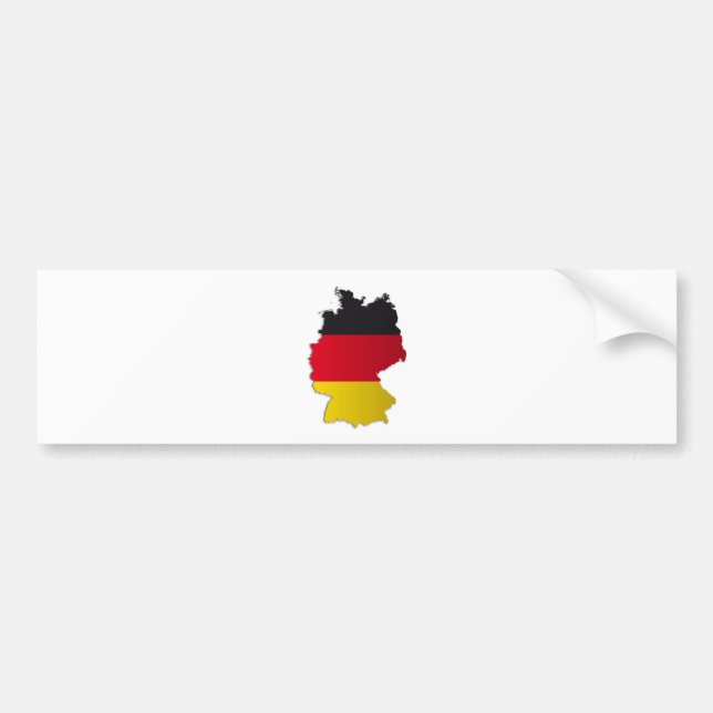 Autocollant De Voiture Carte de drapeau de l'Allemagne (Devant)