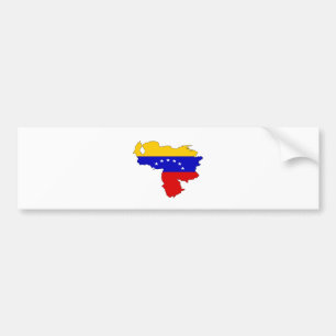 Autocollant De Voiture Carte de drapeau du Venezuela normale