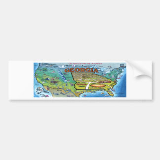 Autocollant De Voiture Carte de Géorgie États-Unis