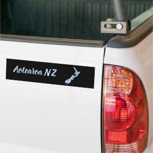 Autocollant De Voiture Carte de la Nouvelle-Zélande d'Aotearoa, langue ma
