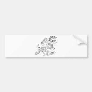 Autocollant De Voiture Carte de nourriture de l'Europe