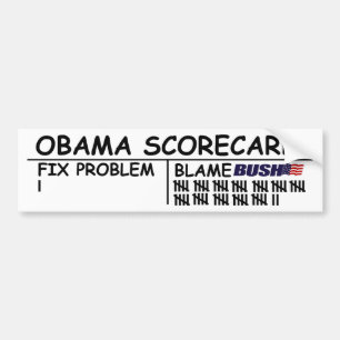 Autocollant De Voiture Carte de score d'Obama - mise à jour
