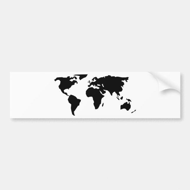 Autocollant De Voiture Carte du monde (Devant)