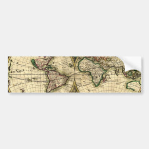 Autocollant De Voiture Carte du monde de 1689 cadeaux