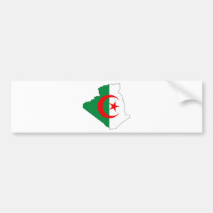 Autocollant De Voiture Carte DZ de drapeau de l'Algérie
