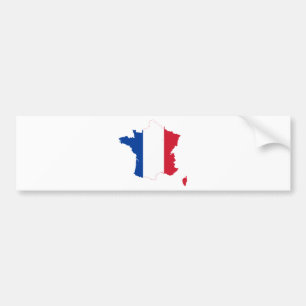 Autocollant De Voiture Carte franc de drapeau de la France