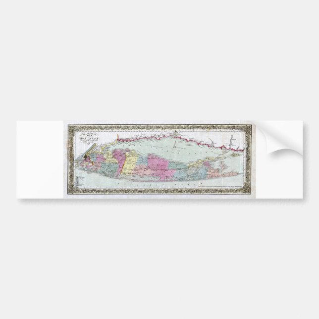 Autocollant De Voiture Carte historique des voyageurs 1855-1857 du Long (Devant)