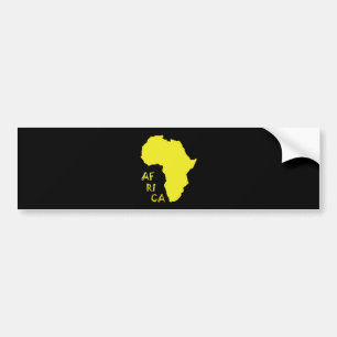 Autocollant De Voiture Carte jaune géniale de l'Afrique