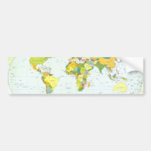 Autocollant De Voiture Carte mondiale Globe Pays Atlas