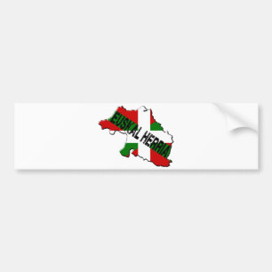 Autocollant De Voiture Carte pays basque plus drapeau euskal herria