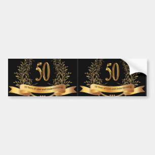 Autocollant De Voiture Cartes de voeux pour le 50e anniversaire du Mariag