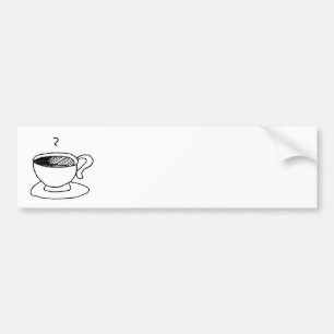 Autocollant De Voiture Cartoon Coffee Cup Demitasse Cute Cartoon
