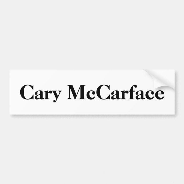Autocollant De Voiture Cary McCarface (Devant)