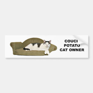 Autocollant De Voiture Cat couch Potato
