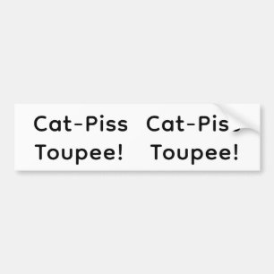 Autocollant De Voiture Cat-Piss Toupee Hankamer Artjunkhaus Splash-Art
