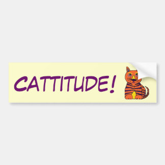 Autocollant De Voiture Cattitude AJ ! Adhésif pour pare-chocs
