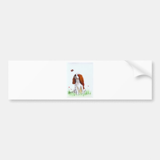 Autocollant De Voiture Cavalier King Charles Spaniel CKC (Devant)