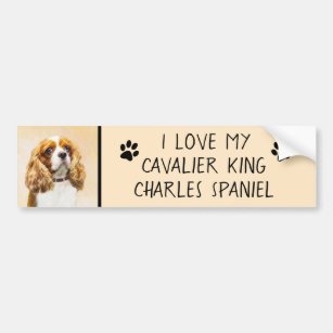Autocollant De Voiture Cavalier King Charles Spaniel Peinture originale