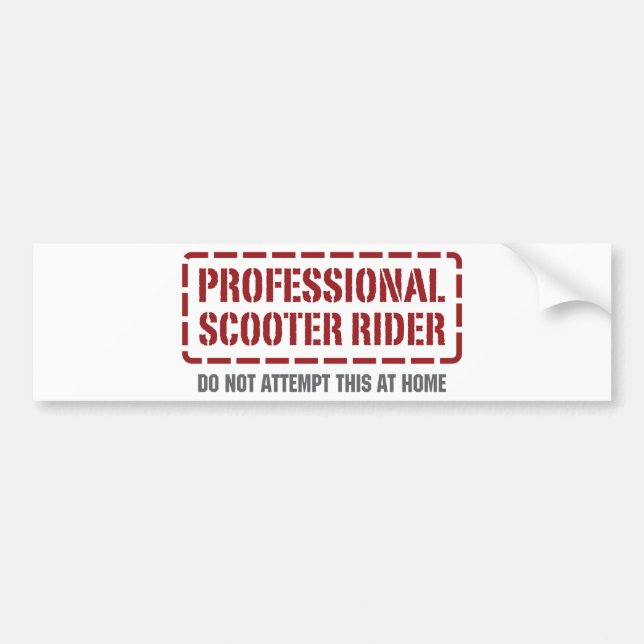 Autocollant De Voiture Cavalier professionnel de scooter (Devant)