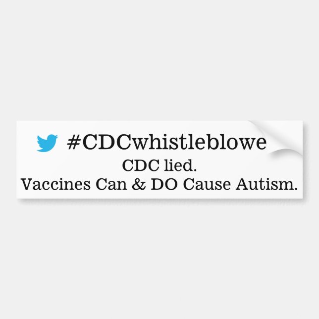Autocollant De Voiture CDCwhistleblower (Devant)