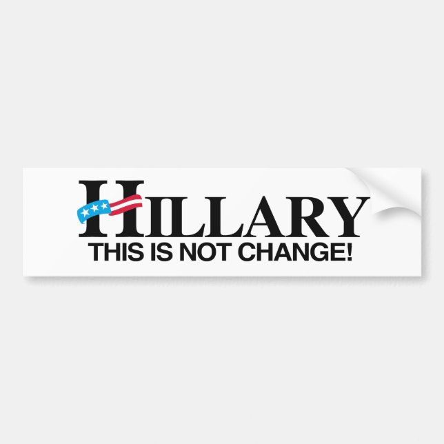 Autocollant De Voiture Ce n'est pas changement - Anti-Hillary - .png (Devant)