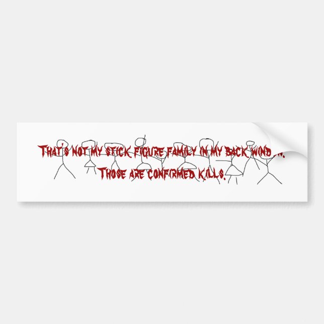 Autocollant De Voiture Ce n'est pas mon chiffre famille de bâton… (Devant)