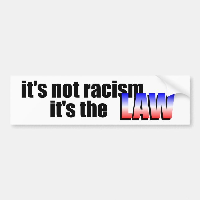 Autocollant De Voiture ce n'est pas racisme (Devant)