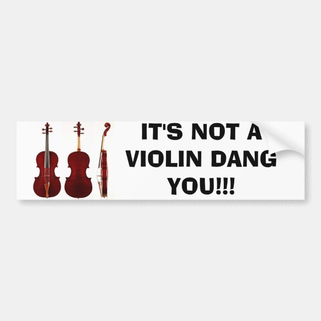 Autocollant De Voiture CE n'est pas UN VIOLON DANG VOUS ! ! ! (Devant)