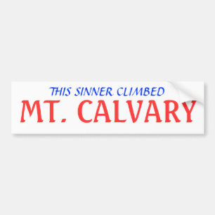 AUTOCOLLANT DE VOITURE CE SINNER MONTÉ, CALVAIRE DE LA TA