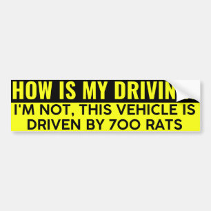 Autocollant De Voiture Ce Véhicule Est Conduit Par 500 Rats