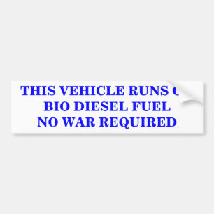 AUTOCOLLANT DE VOITURE CE VÉHICULE FONCTIONNE SUR BIO DIESEL CARBURANT