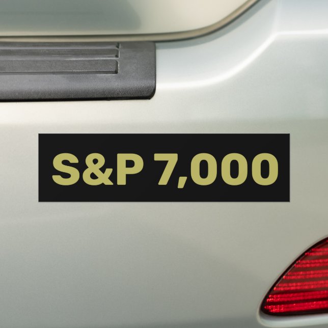 Autocollant De Voiture Célébration de l'indice boursier S&P 7 000 (En voiture)