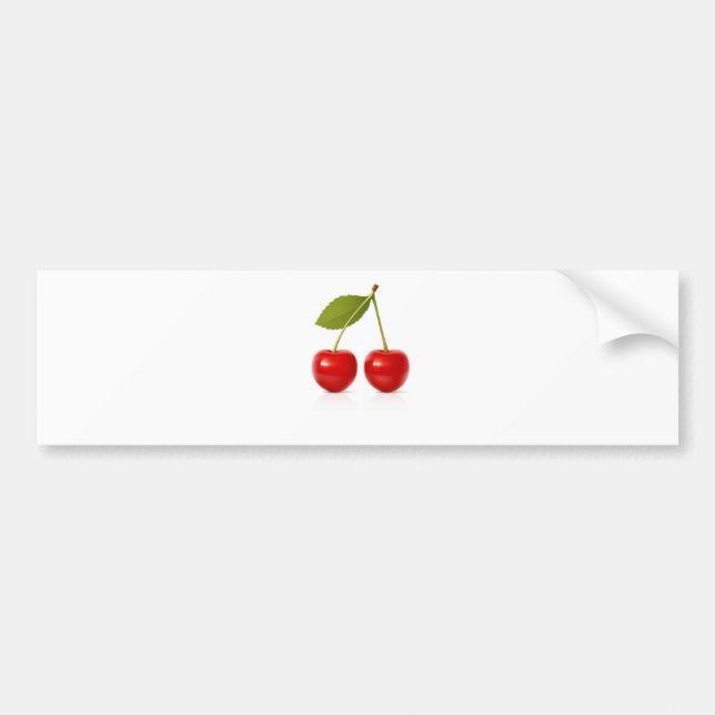 Autocollant De Voiture Cerises rouges (Devant)