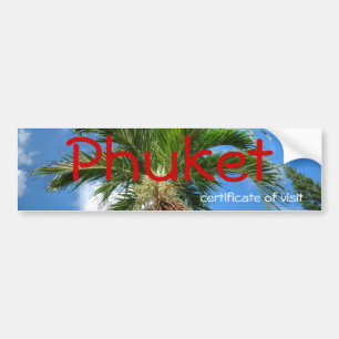 Autocollant De Voiture Certificat de visite - Phuket, Thaïlande