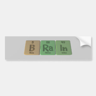 Autocollant De Voiture Cerveau en tant qu'indium de radium de bore