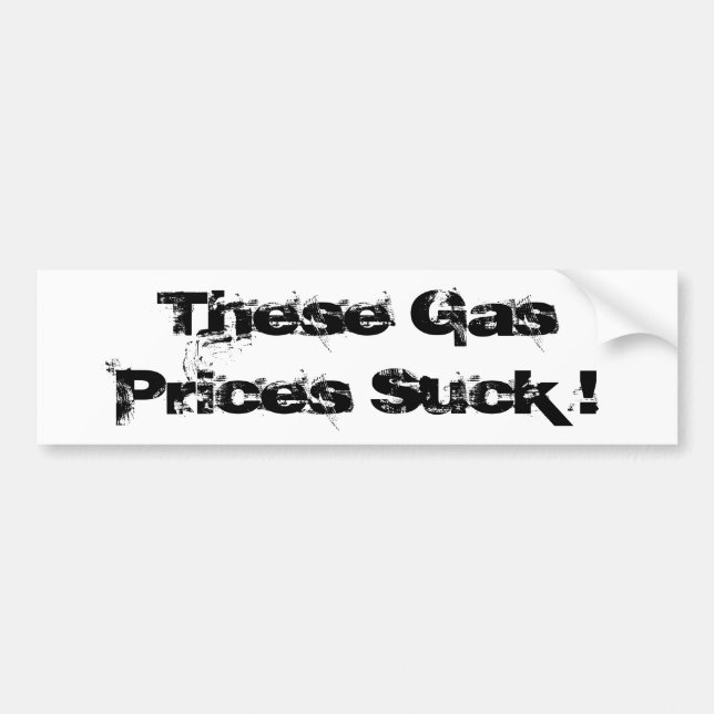 Autocollant De Voiture Ces prix du gaz sucent ! (Devant)